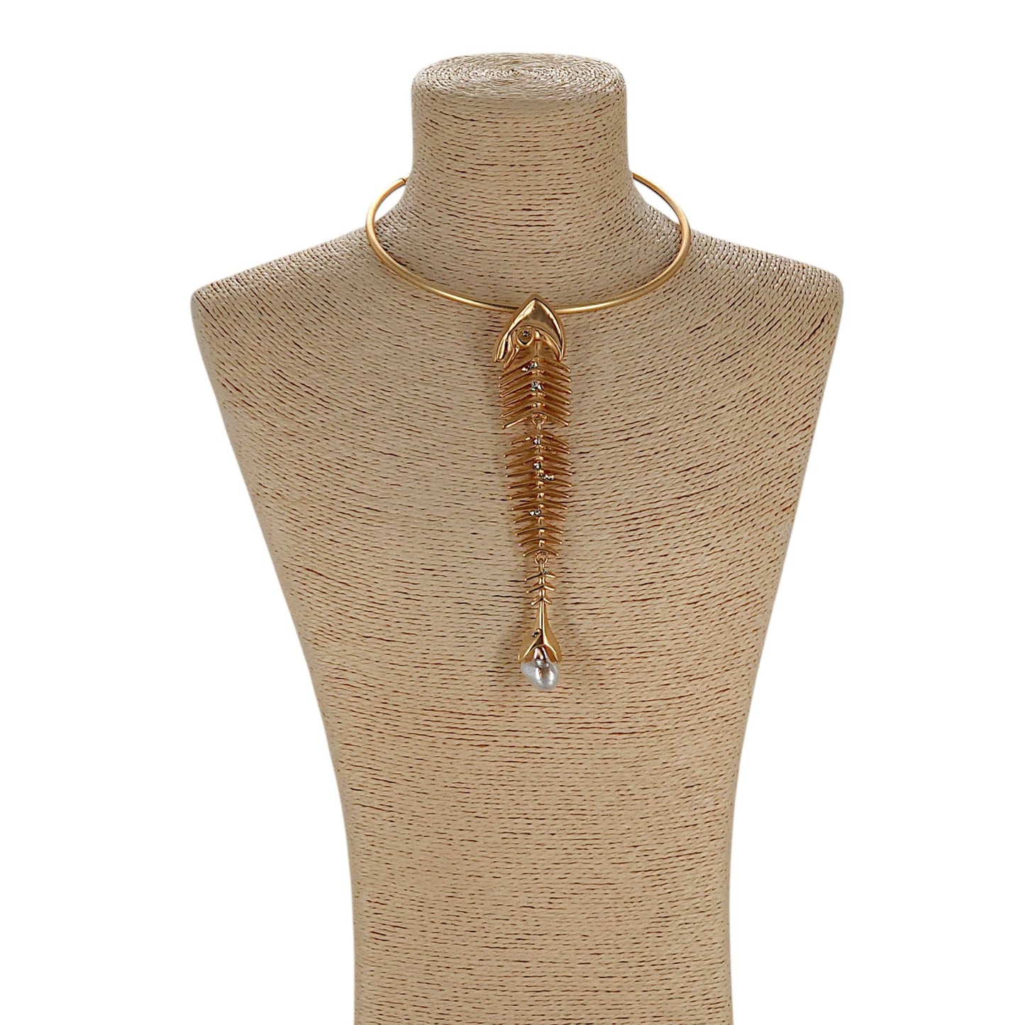 Fish Bone Collar Necklace