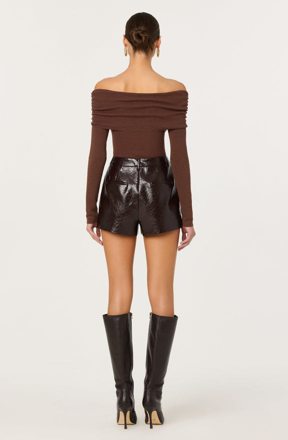 Wynn Faux Leather Shorts