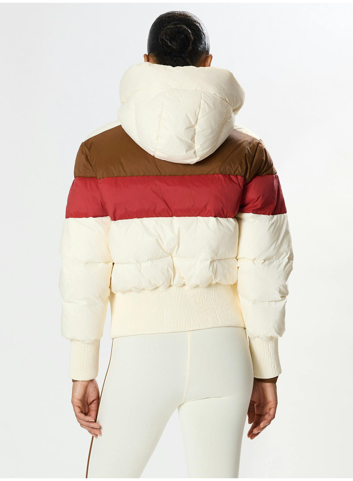 Aspen Puffer Jacket - Creme/Terracotta