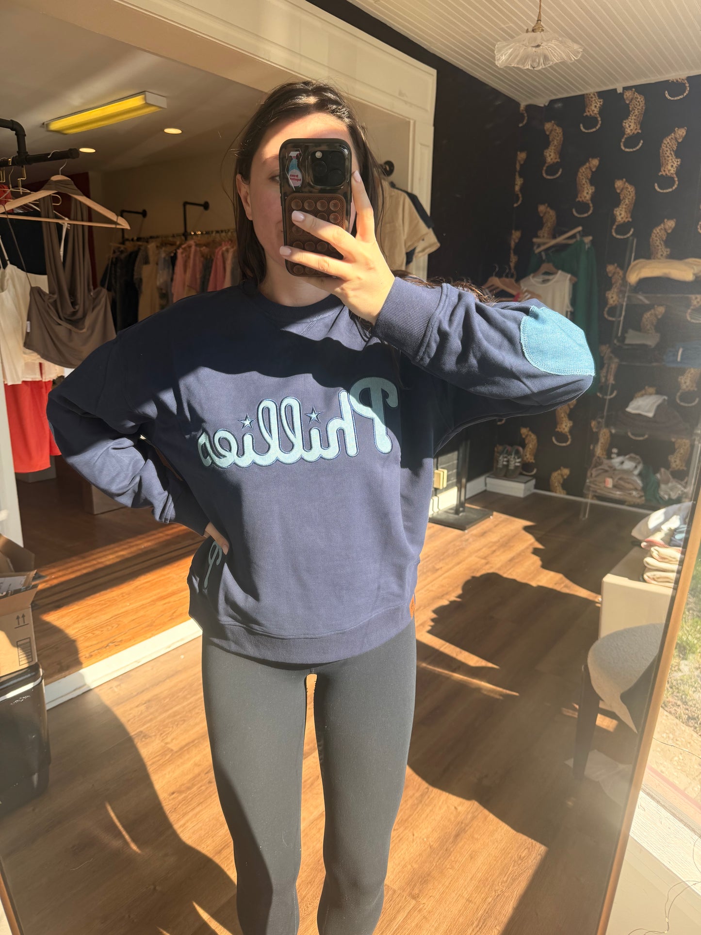 Phillies Navy Patch Crew