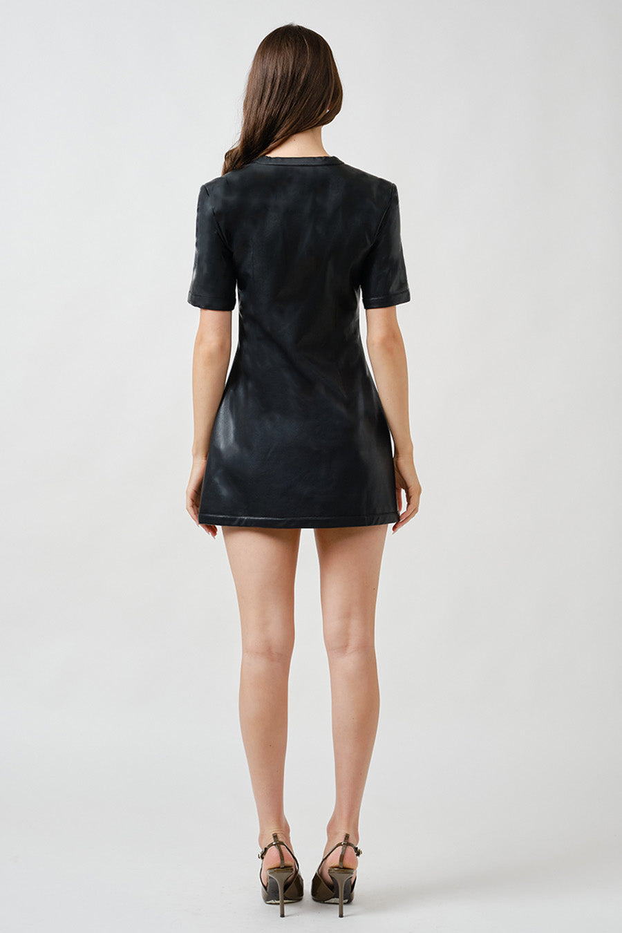 Taylor Faux-Leather Dress