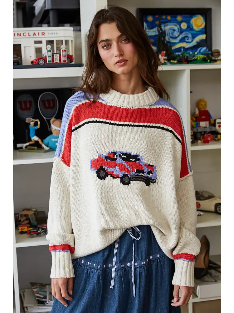 Vintage Car Sweater