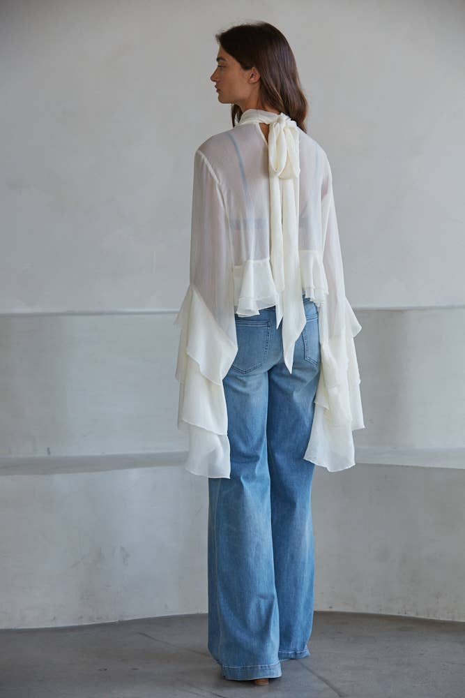 Chiffon Ruffle Top
