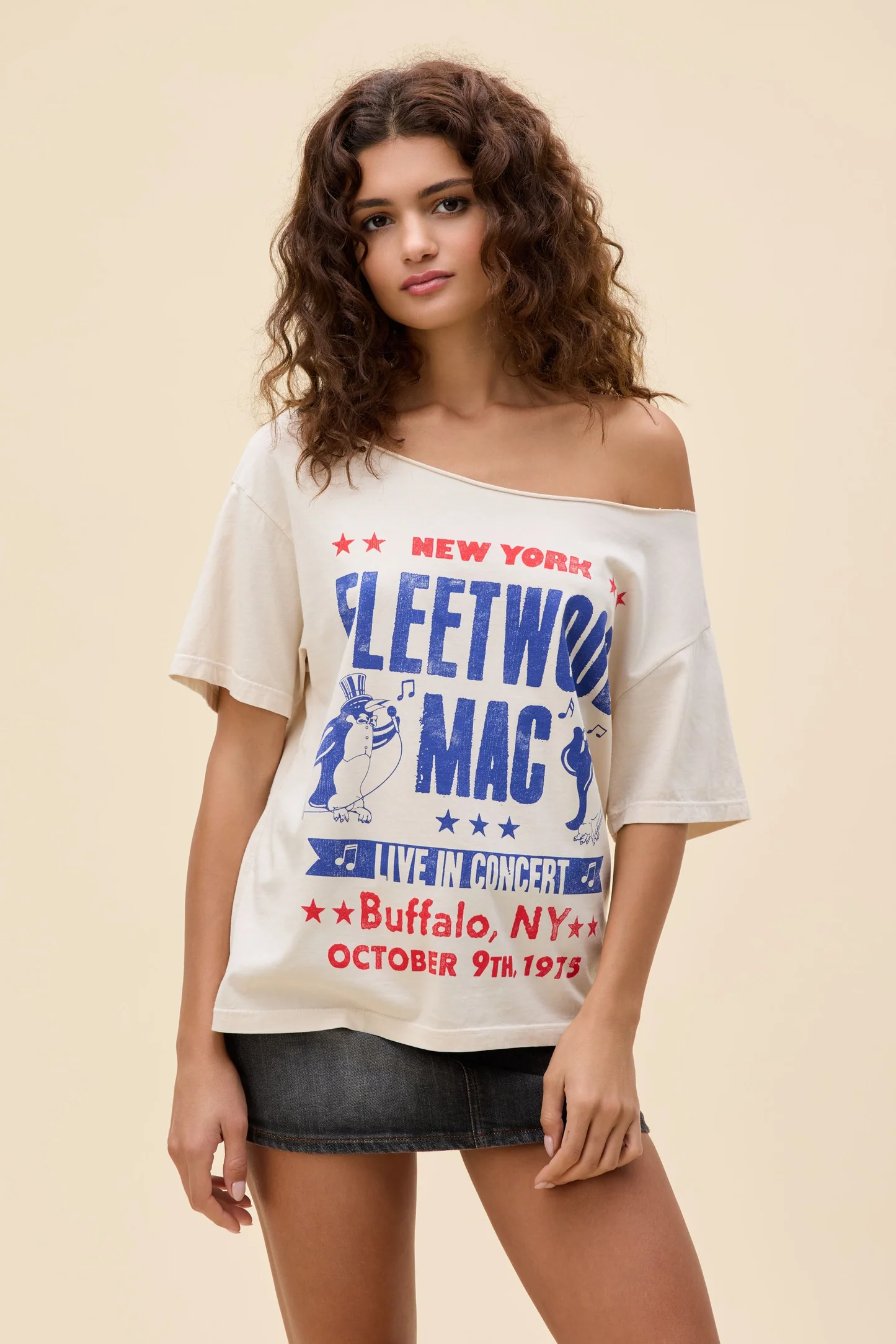 Fleetwood Mac Live In Concert Off The Shoulder Tee