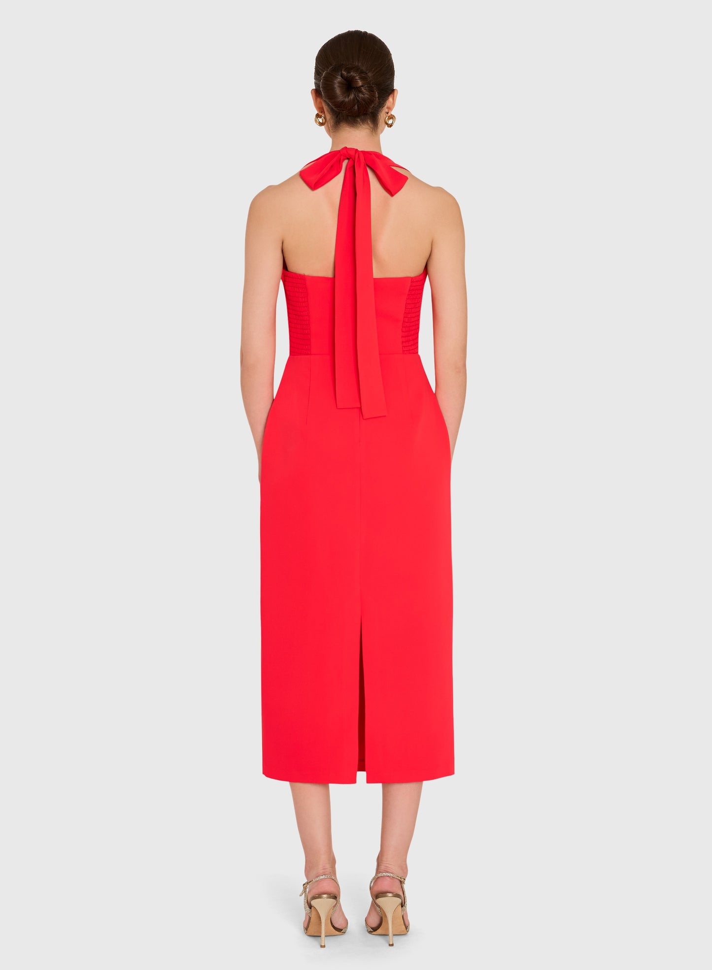 Cynthia Midi Dress - Crimson