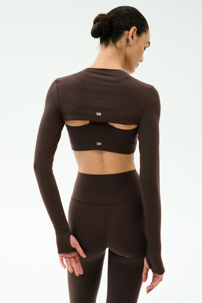Amelia Airweight Shrug - Dark Chocolate