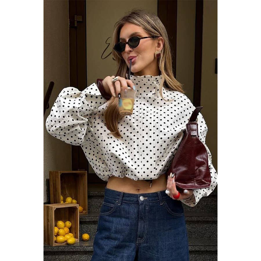 Polka Dot Printed Jacket