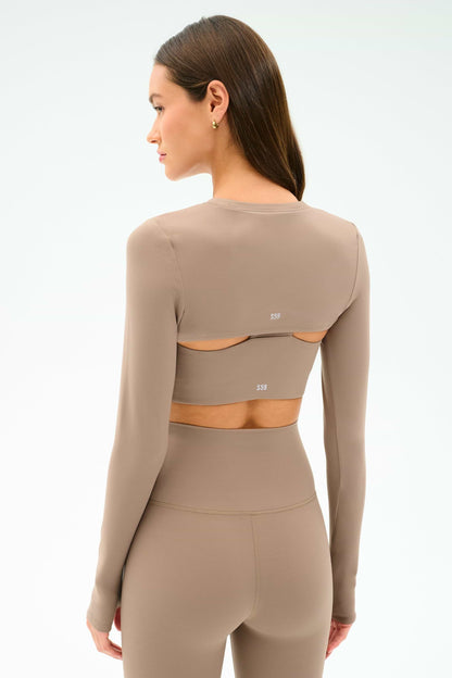 Amelia Airweight Shrug - Latte