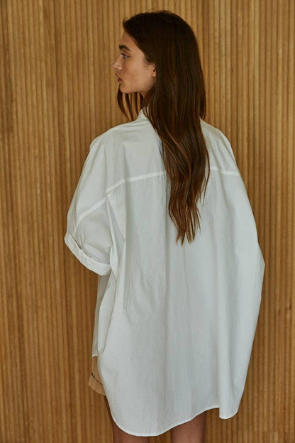 Oversized Cuff Hem Shirt