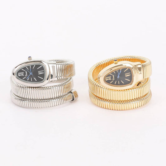 Oval Coil Wrap Watch