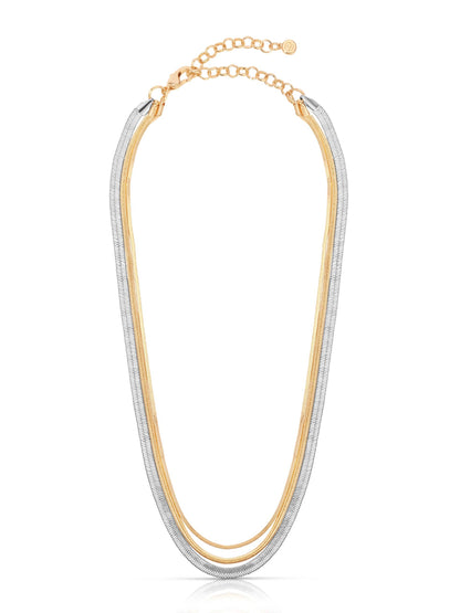 Mixed Metal Strands Necklace