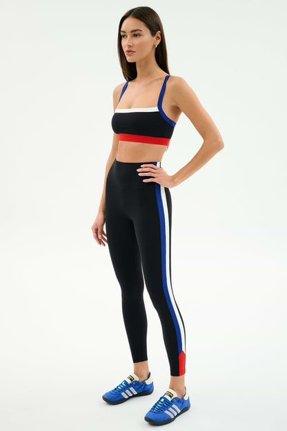 Monah Legging - Black/Cobalt