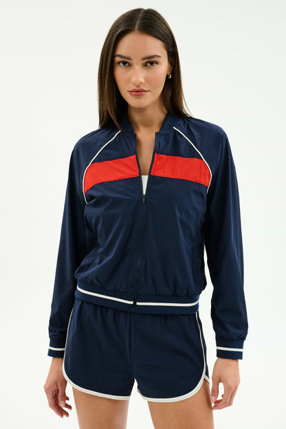 Carrie Jacket - Indigo/Red