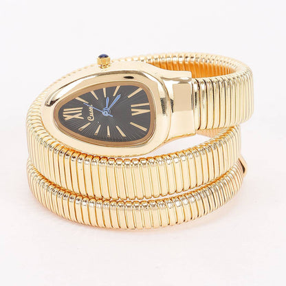 Oval Coil Wrap Watch