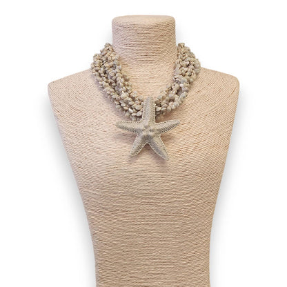 Chunky Beaded Starfish Necklace