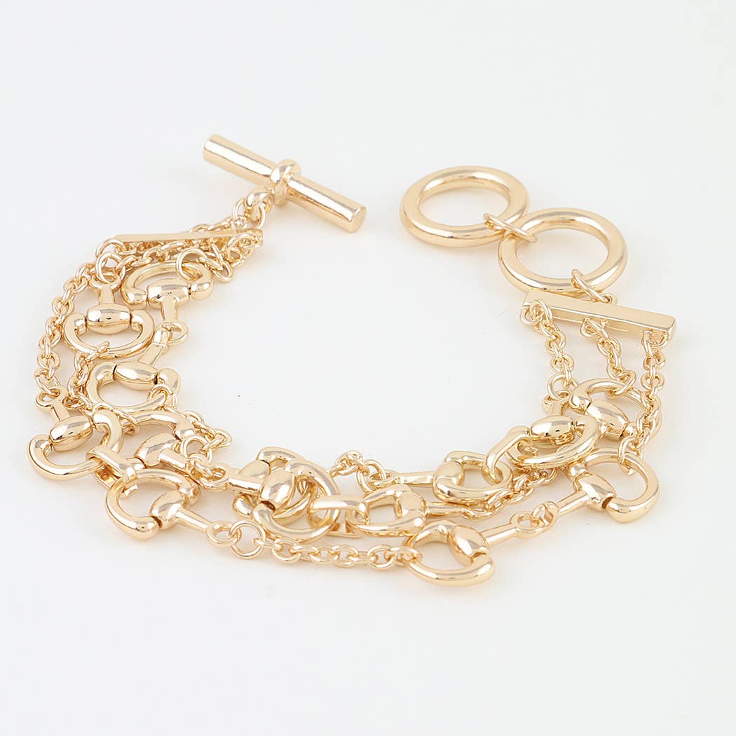 Triple Toggle Chain Bracelet