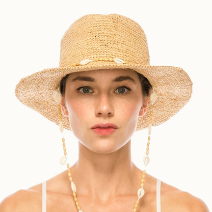 Raffia Shell Sun Hat