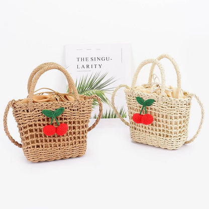 Straw Cherry Bag