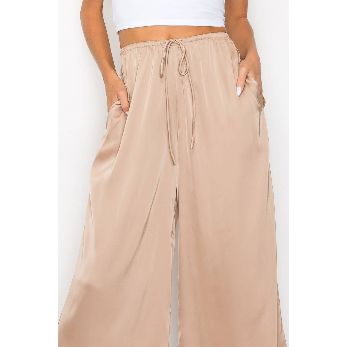 Satin Wide Leg Pants