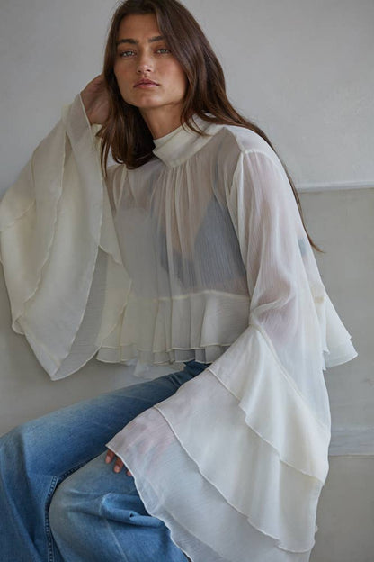 Chiffon Ruffle Top