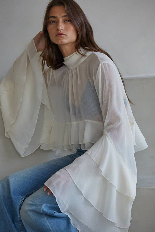 Chiffon Ruffle Top