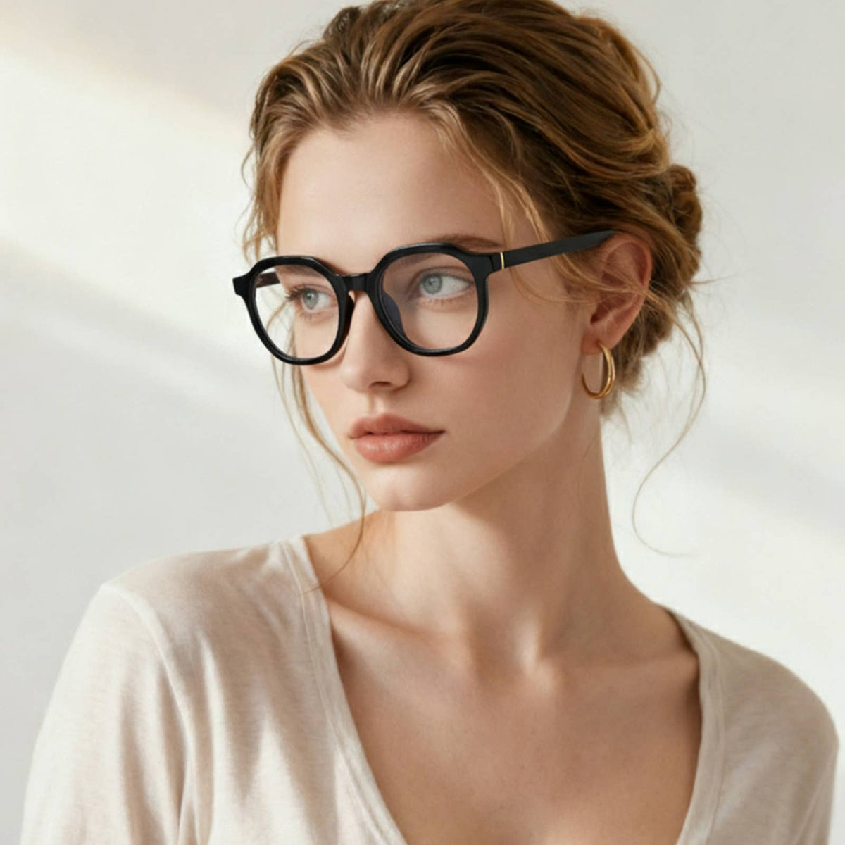 Round Geometric Blue Light Glasses