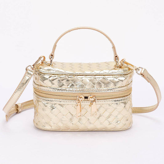 Metallic Braided Bag - Gold