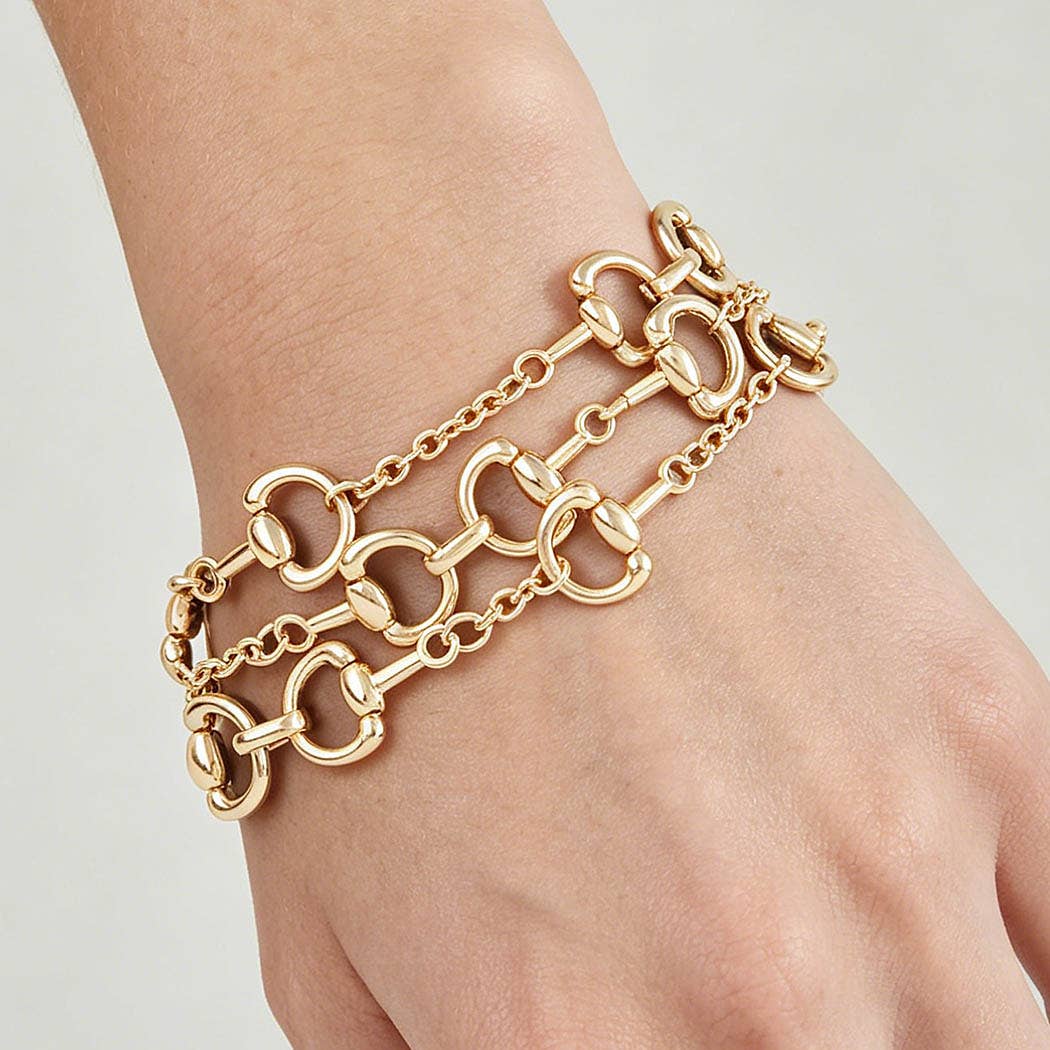 Triple Toggle Chain Bracelet