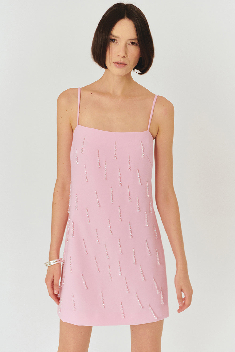 Pink Strappy Mini Dress