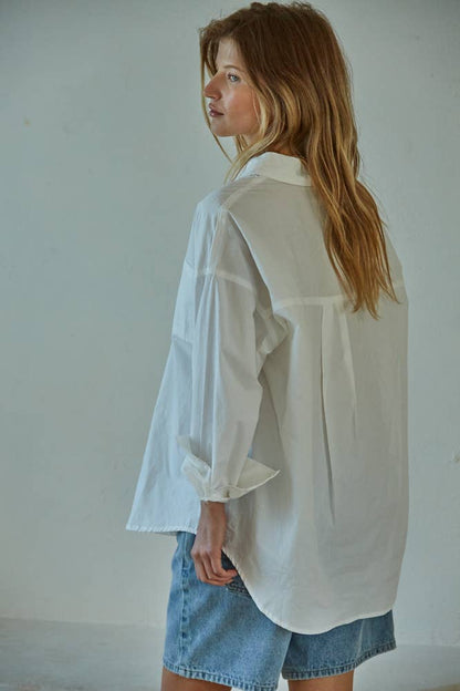 Woven Button Down Shirt - Off White