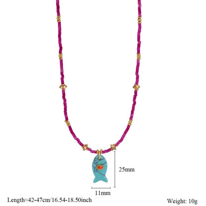 Gem Fish Necklace