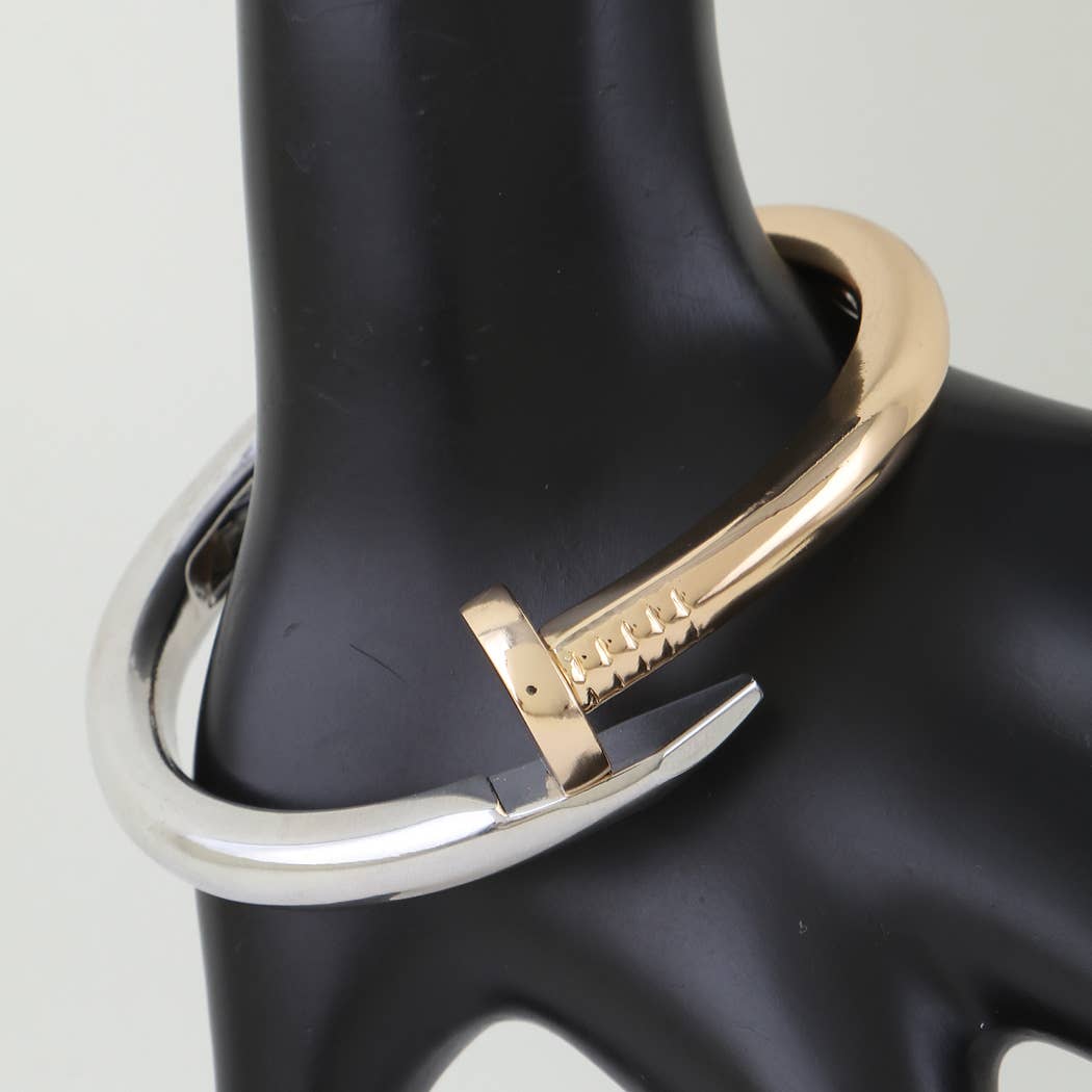 Two Tone Nail Head Bangle