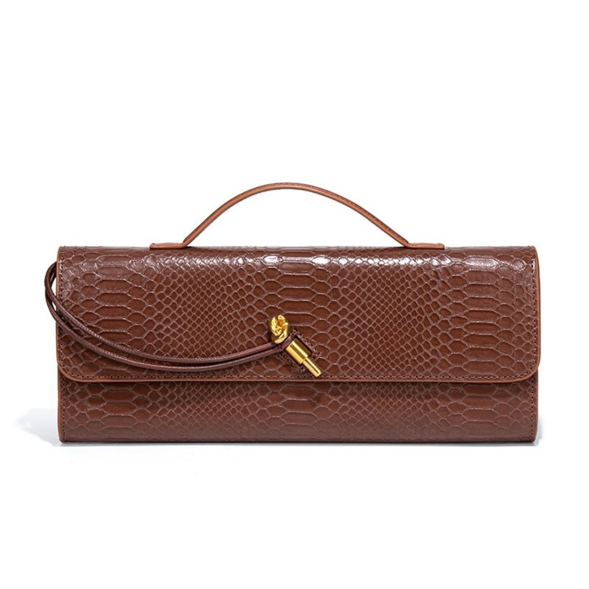 Crocodile Leather Clutch