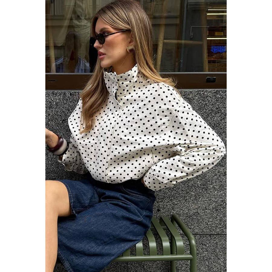 Polka Dot Printed Jacket