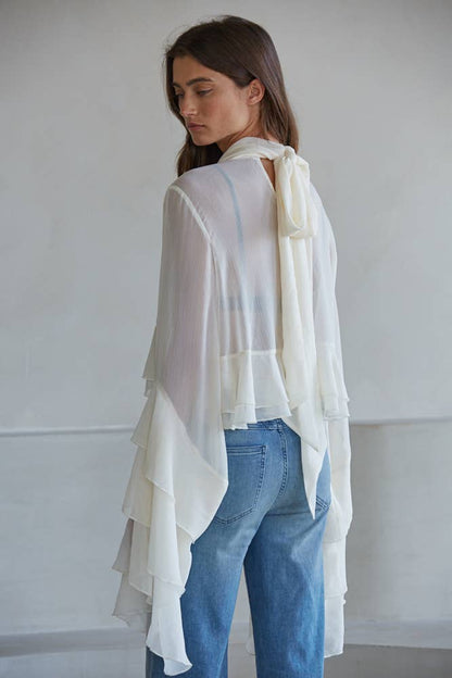 Chiffon Ruffle Top