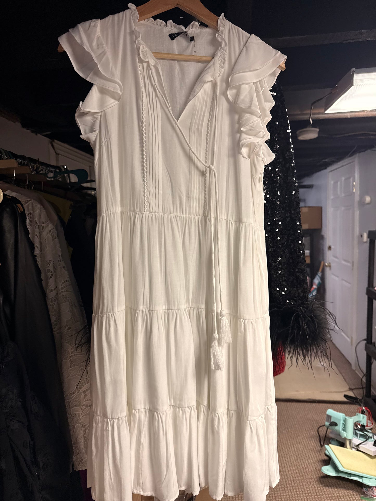 Tiered Bohemian Midi Dress