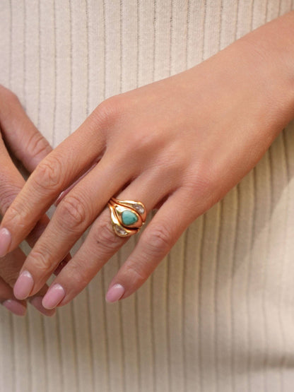 Turquoise Ring Stack / 6