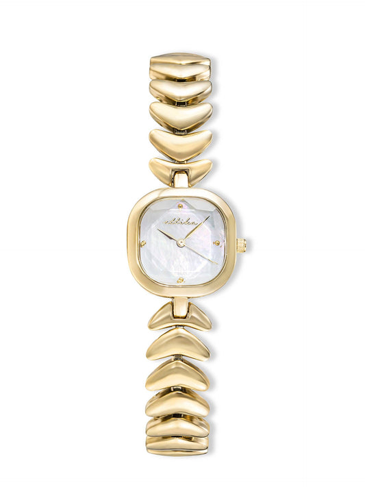 Gold Metal Moderna Bracelet Watch