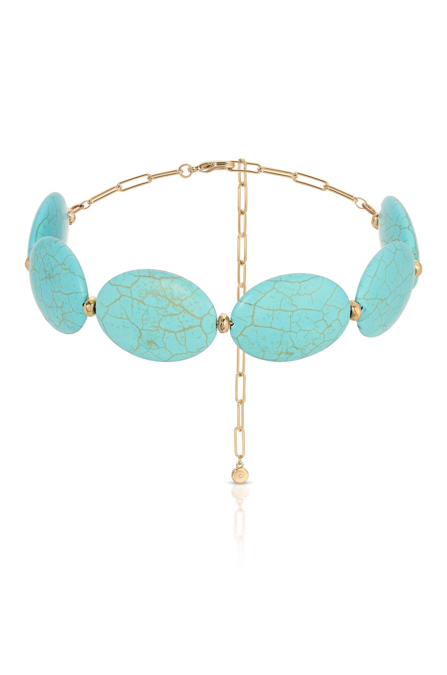 Oval Turquoise Stones Statement Choker
