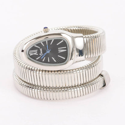 Oval Coil Wrap Watch