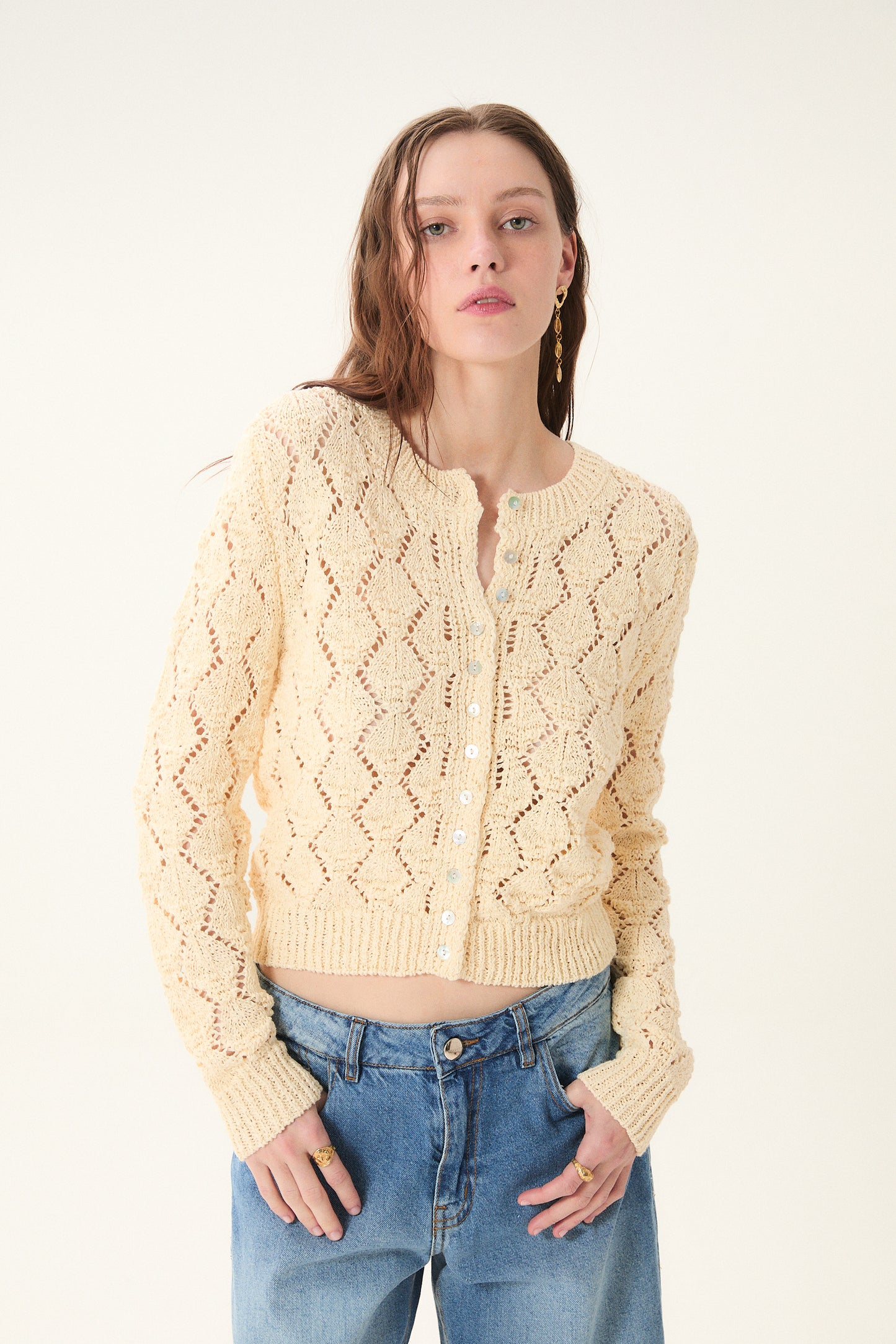 Cerdena Cardigan - Ecru
