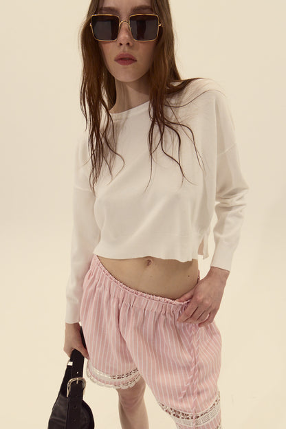 Polly Sweater - Pearl