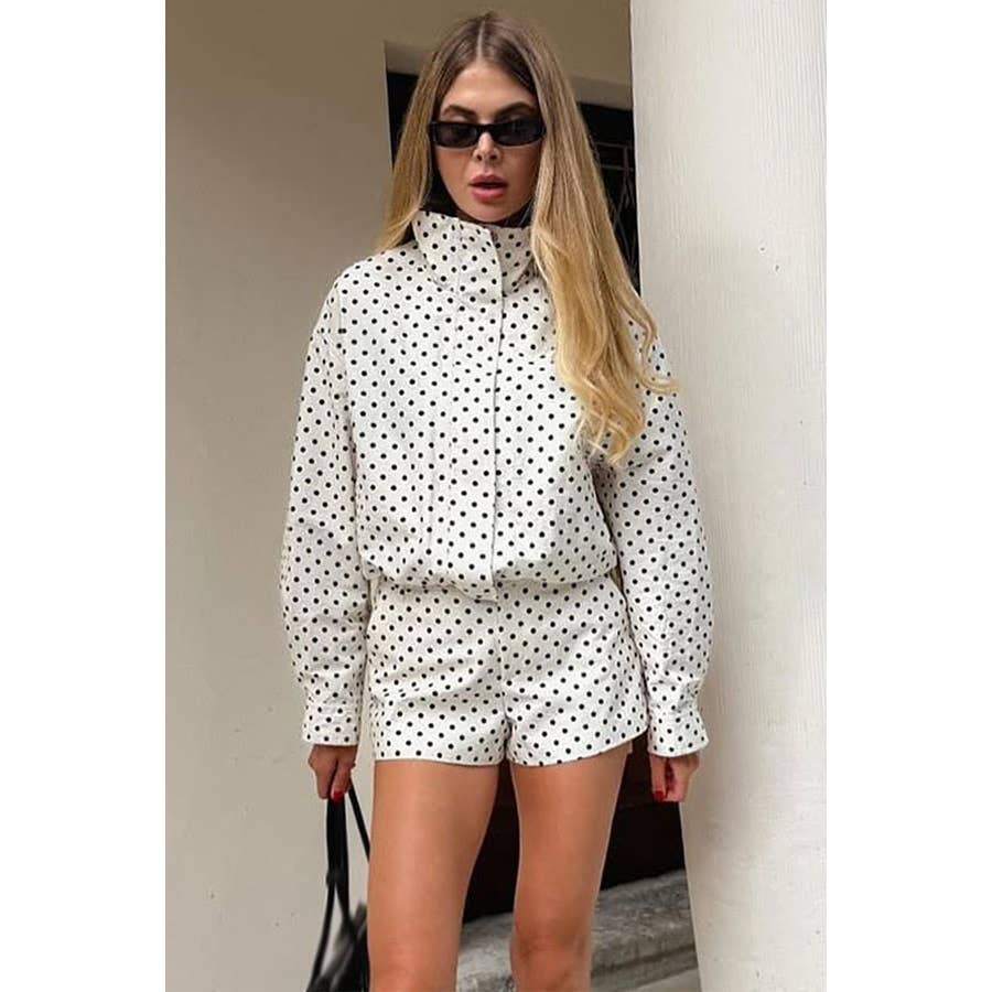 Polka Dot Printed Jacket