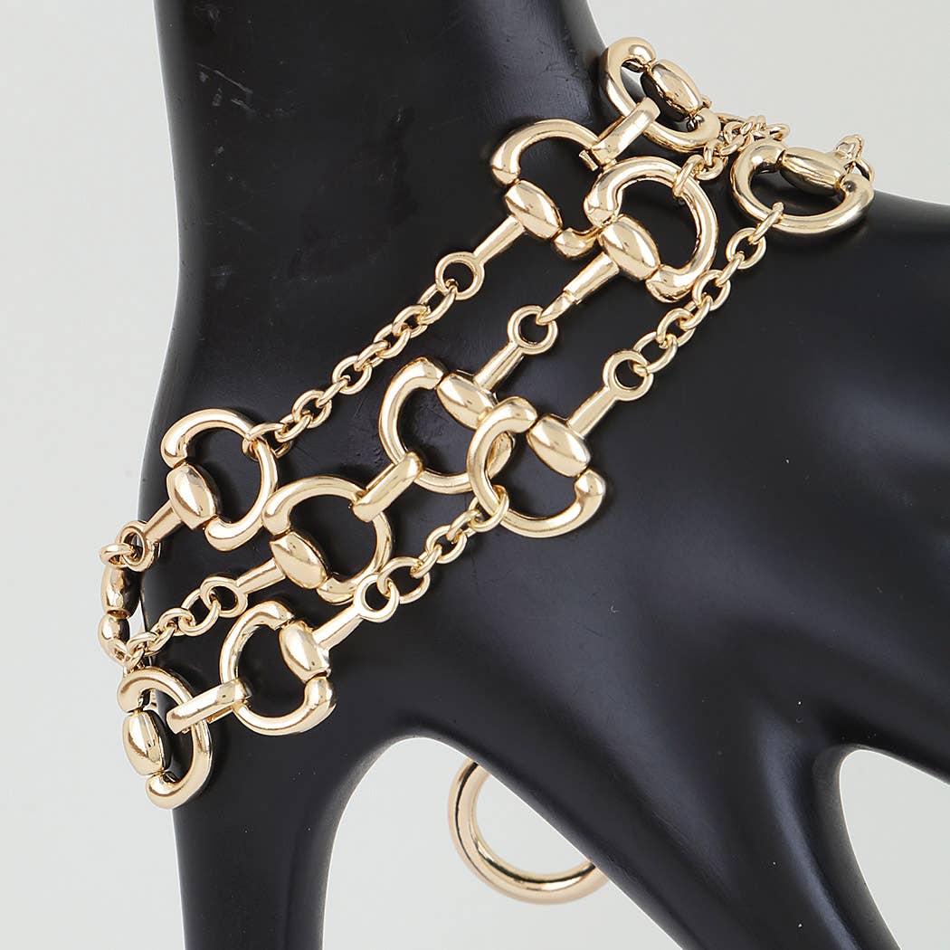 Triple Toggle Chain Bracelet