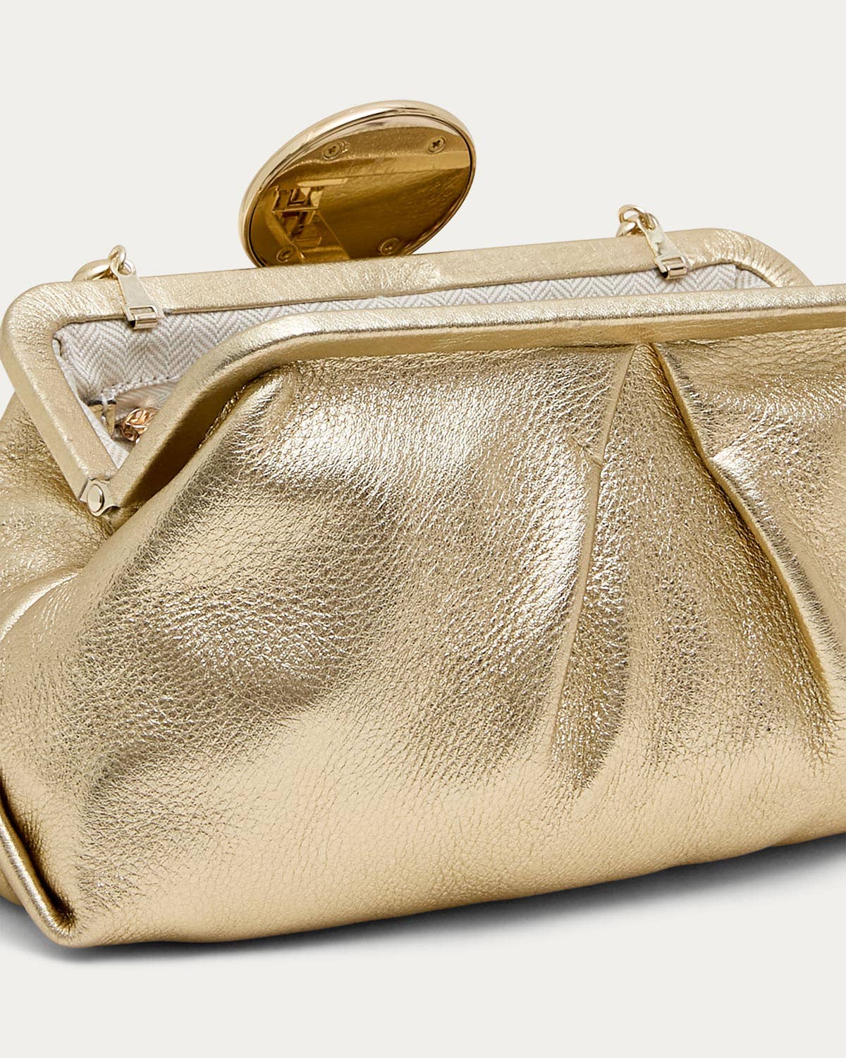 Full Circle Clutch - Champagne