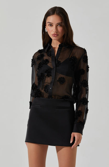 Jenessa Satin Mini Skirt