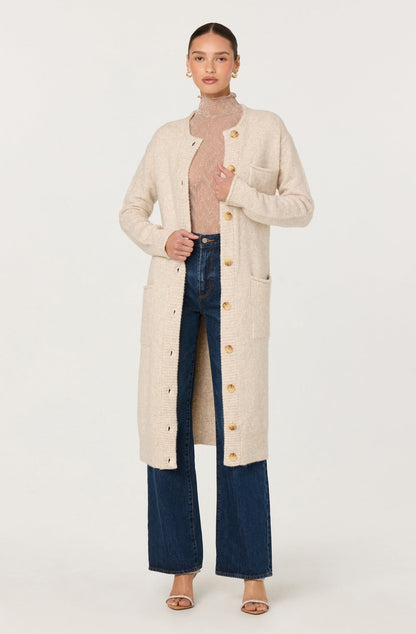 Meris Belted Longline Cardigan