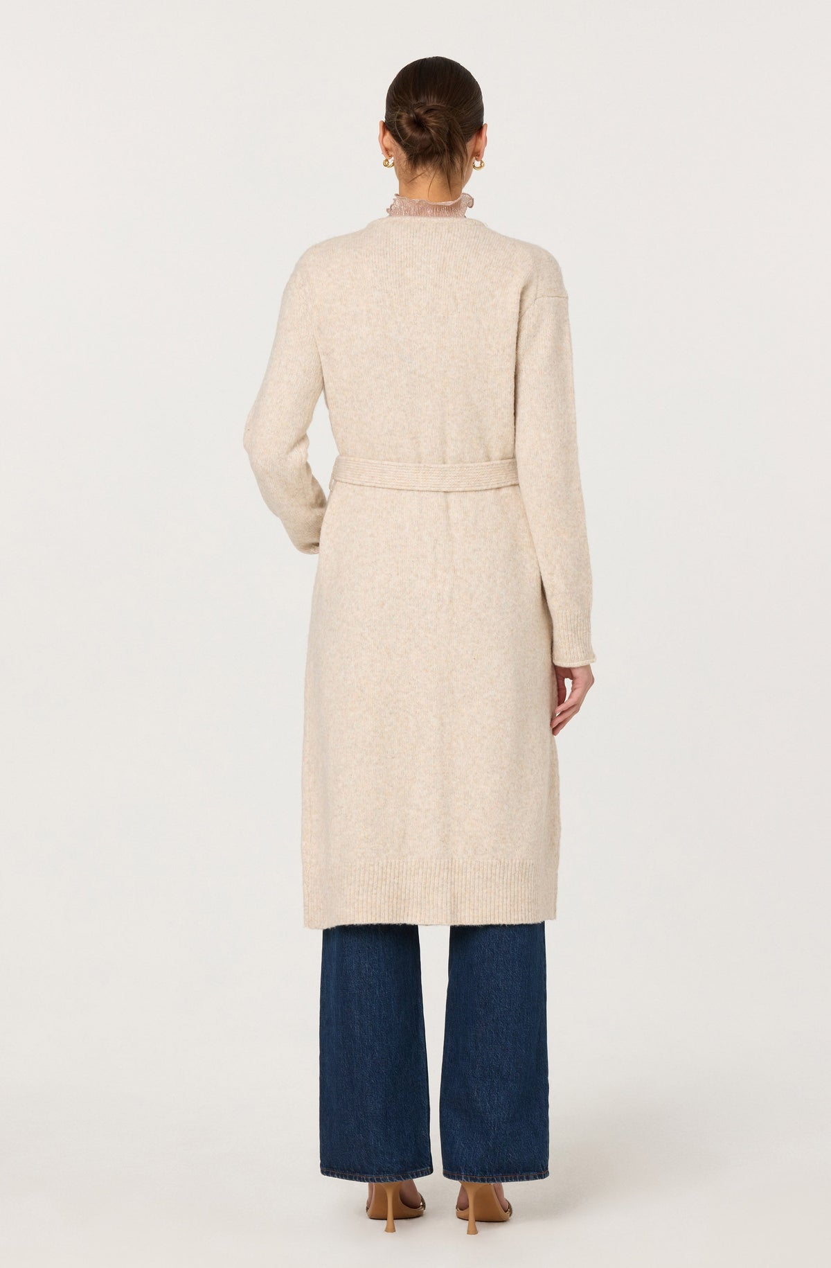 Meris Belted Longline Cardigan