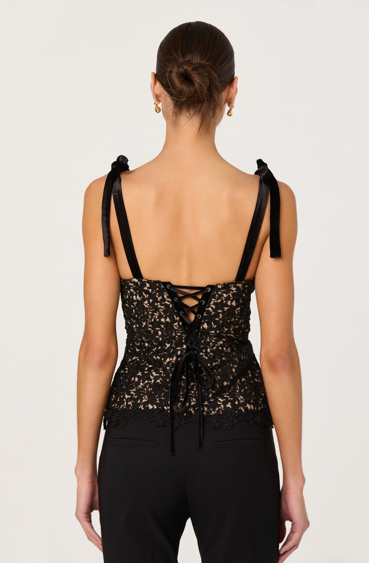 Donne Floral Lace Bustier Top