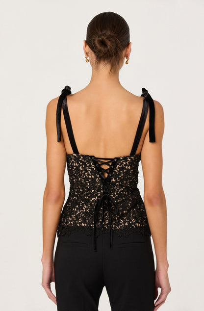 Donne Floral Lace Bustier Top